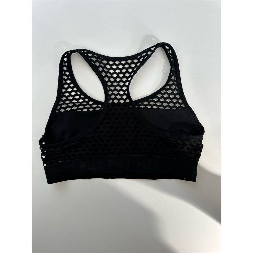 PINK Victoria's Secret Women's M Black Racerback Sports Bra Bralette Wireless